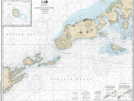 Nautical Chart 16520 Unimak Akutan Passes Approaches, Amak Island Puzzle