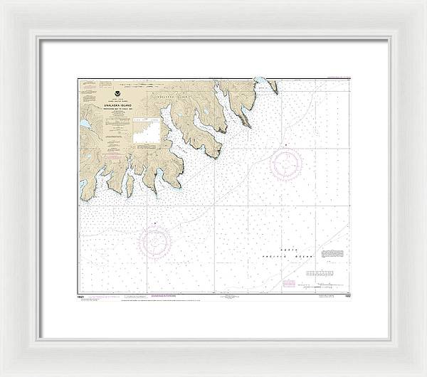 Nautical Chart-16521 Unalaska Island Protection Bay-eagle Bay - Framed Print