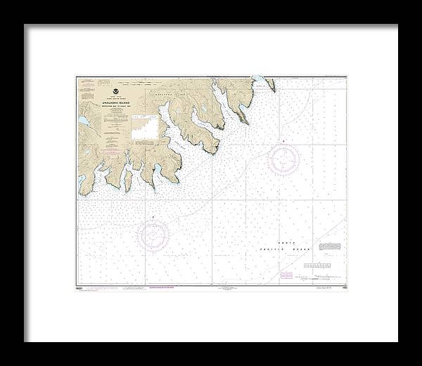 Nautical Chart-16521 Unalaska Island Protection Bay-eagle Bay - Framed Print