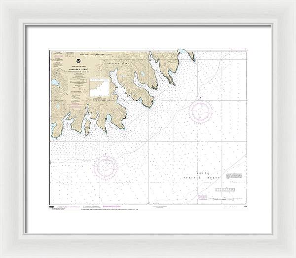 Nautical Chart-16521 Unalaska Island Protection Bay-eagle Bay - Framed Print