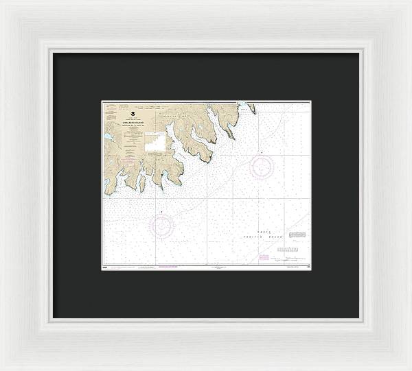 Nautical Chart-16521 Unalaska Island Protection Bay-eagle Bay - Framed Print