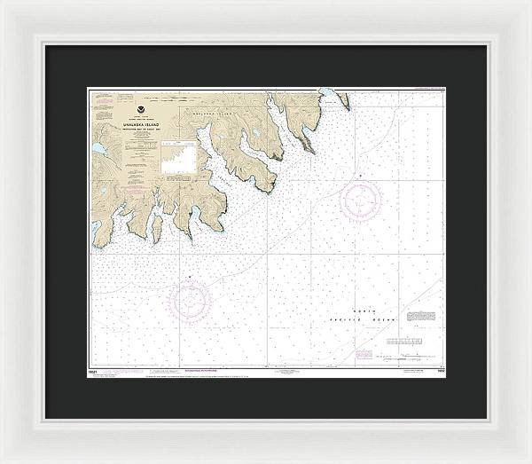 Nautical Chart-16521 Unalaska Island Protection Bay-eagle Bay - Framed Print