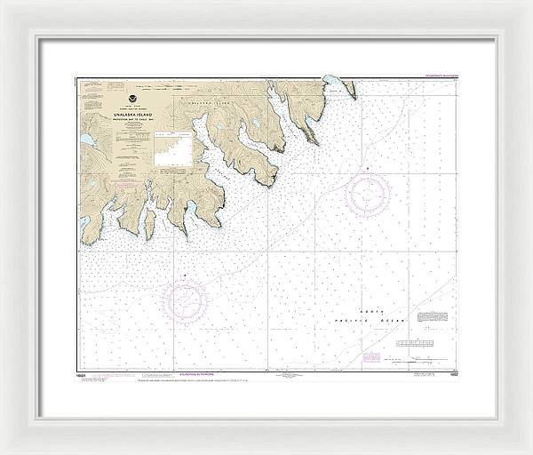 Nautical Chart-16521 Unalaska Island Protection Bay-eagle Bay - Framed Print