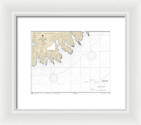 Nautical Chart-16521 Unalaska Island Protection Bay-eagle Bay - Framed Print