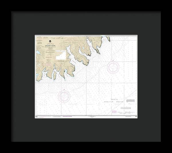 Nautical Chart-16521 Unalaska Island Protection Bay-eagle Bay - Framed Print