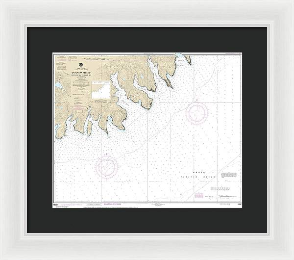 Nautical Chart-16521 Unalaska Island Protection Bay-eagle Bay - Framed Print