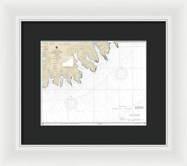 Nautical Chart-16521 Unalaska Island Protection Bay-eagle Bay - Framed Print