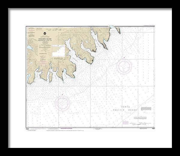 Nautical Chart-16521 Unalaska Island Protection Bay-eagle Bay - Framed Print