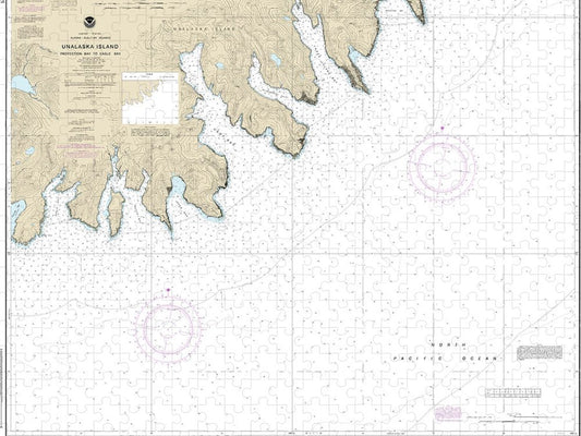 Nautical Chart 16521 Unalaska Island Protection Bay Eagle Bay Puzzle