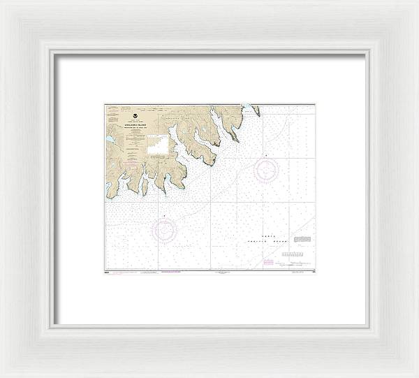 Nautical Chart-16521 Unalaska Island Protection Bay-eagle Bay - Framed Print