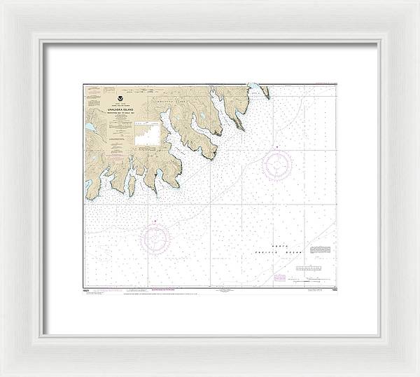 Nautical Chart-16521 Unalaska Island Protection Bay-eagle Bay - Framed Print