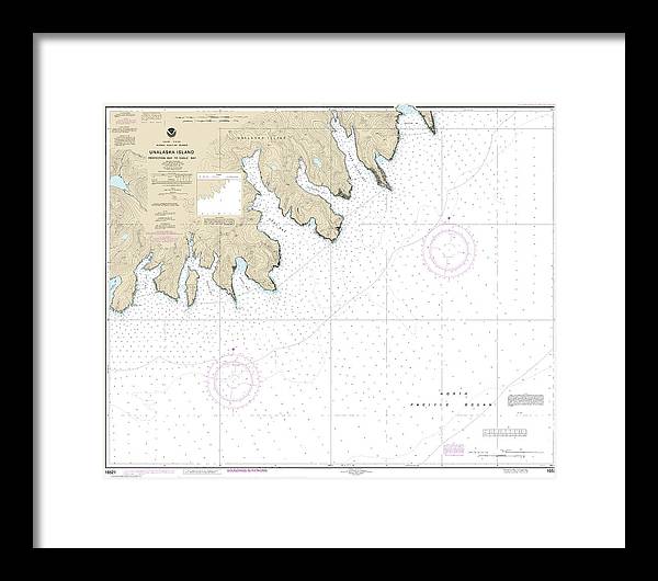 Nautical Chart-16521 Unalaska Island Protection Bay-eagle Bay - Framed Print