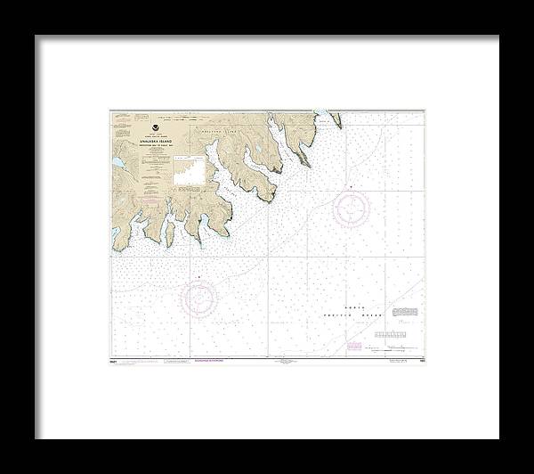 Nautical Chart-16521 Unalaska Island Protection Bay-eagle Bay - Framed Print