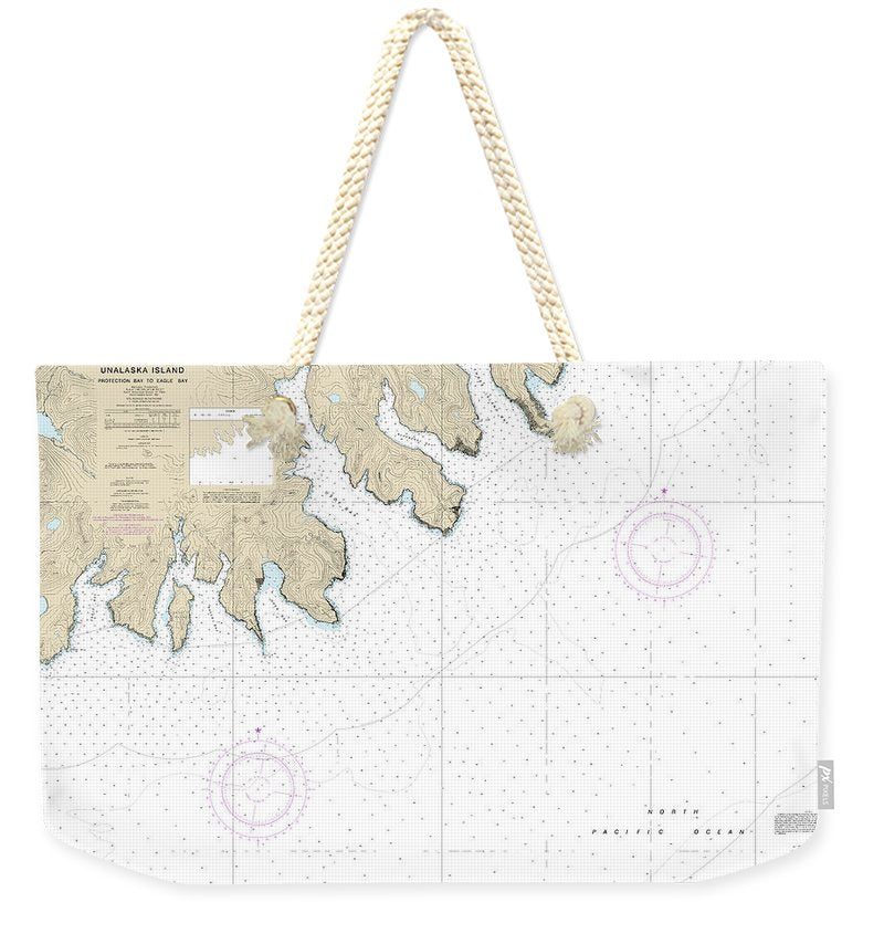 Nautical Chart-16521 Unalaska Island Protection Bay-eagle Bay - Weekender Tote Bag