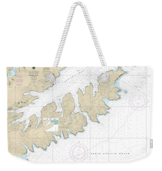 Nautical Chart-16522 Beaver Inlet - Weekender Tote Bag