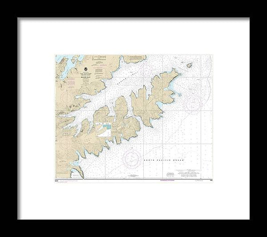 A beuatiful Framed Print of the Nautical Chart-16522 Beaver Inlet by SeaKoast