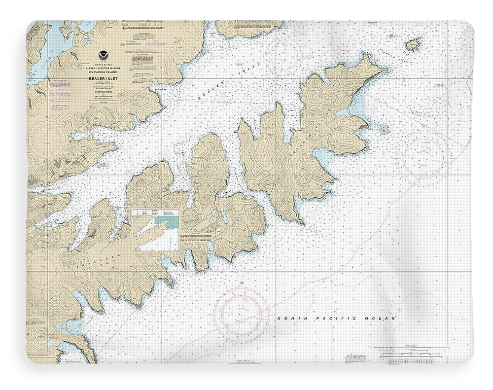 Nautical Chart-16522 Beaver Inlet - Blanket