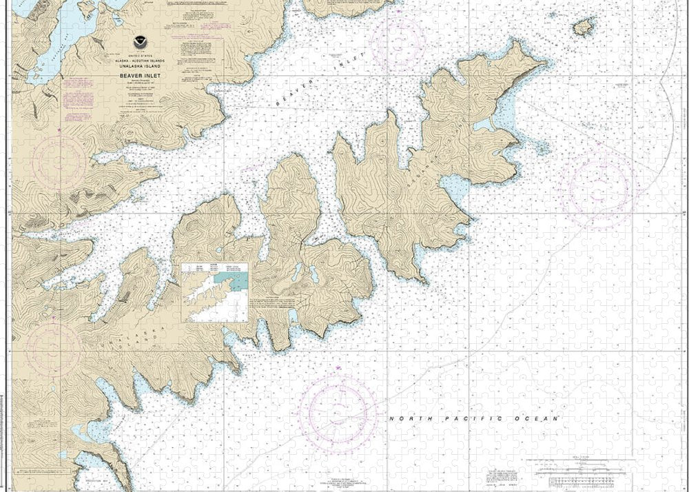 Nautical Chart-16522 Beaver Inlet - Puzzle