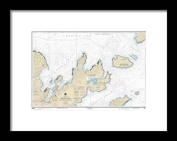 A beuatiful Framed Print of the Nautical Chart-16528 Unalaska Bay-Akutan Pass by SeaKoast