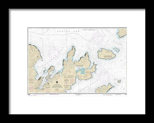 A beuatiful Framed Print of the Nautical Chart-16528 Unalaska Bay-Akutan Pass by SeaKoast