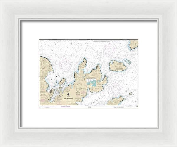 Nautical Chart-16528 Unalaska Bay-akutan Pass - Framed Print