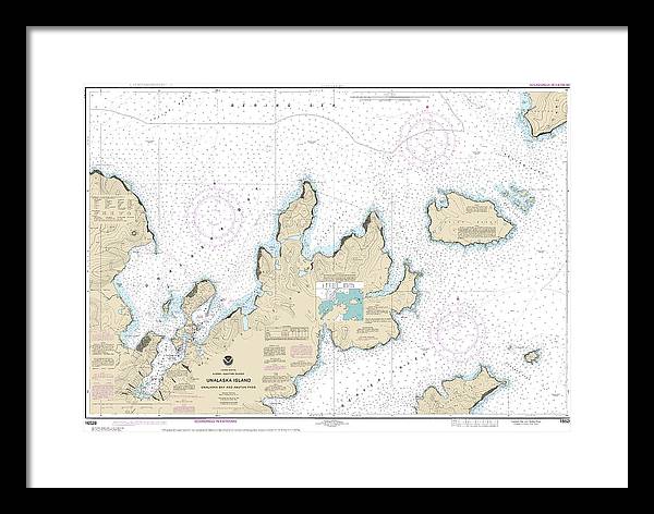 Nautical Chart-16528 Unalaska Bay-akutan Pass - Framed Print