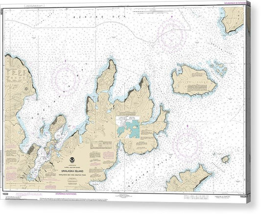 Nautical Chart-16528 Unalaska Bay-Akutan Pass  Acrylic Print