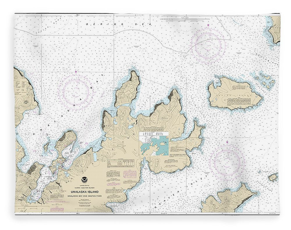 Nautical Chart-16528 Unalaska Bay-akutan Pass - Blanket