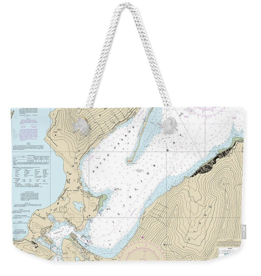 Nautical Chart-16529 Dutch Harbor - Weekender Tote Bag