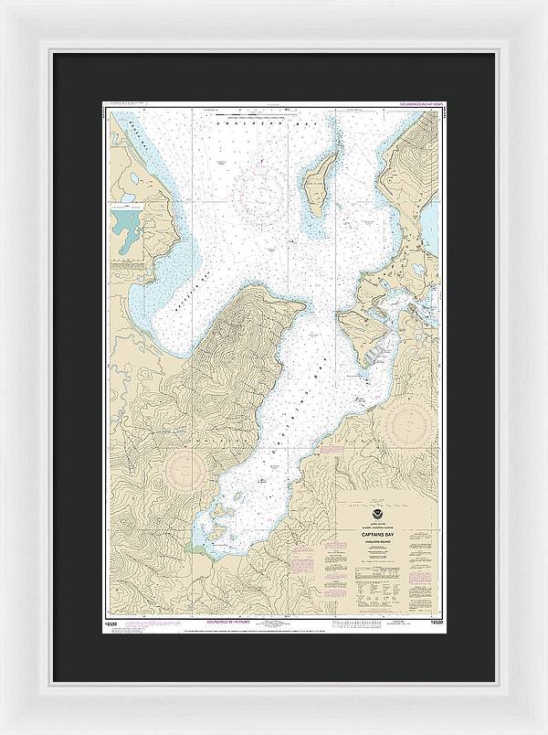 Nautical Chart-16530 Captains Bay - Framed Print