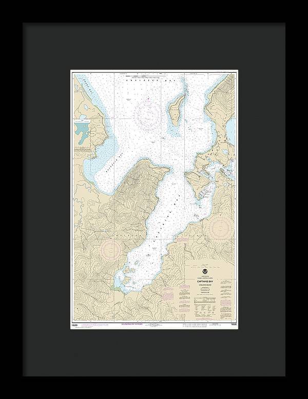 Nautical Chart-16530 Captains Bay - Framed Print