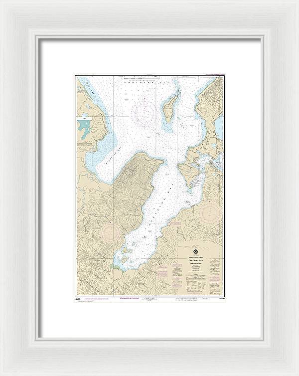 Nautical Chart-16530 Captains Bay - Framed Print