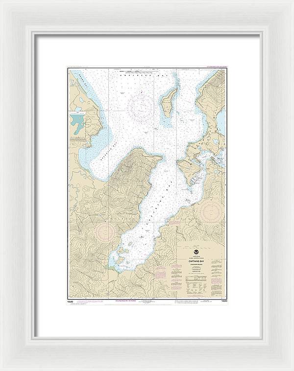 Nautical Chart-16530 Captains Bay - Framed Print