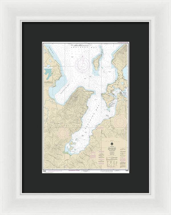 Nautical Chart-16530 Captains Bay - Framed Print