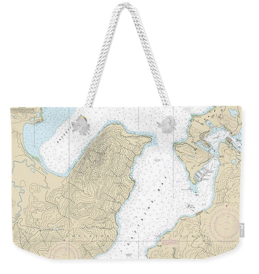 Nautical Chart-16530 Captains Bay - Weekender Tote Bag