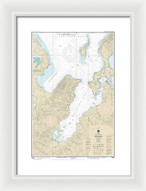 Nautical Chart-16530 Captains Bay - Framed Print