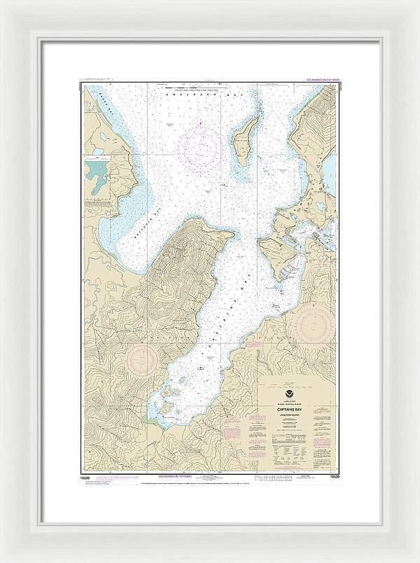 Nautical Chart-16530 Captains Bay - Framed Print