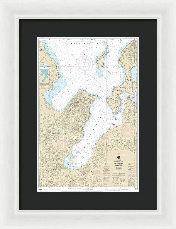 Nautical Chart-16530 Captains Bay - Framed Print