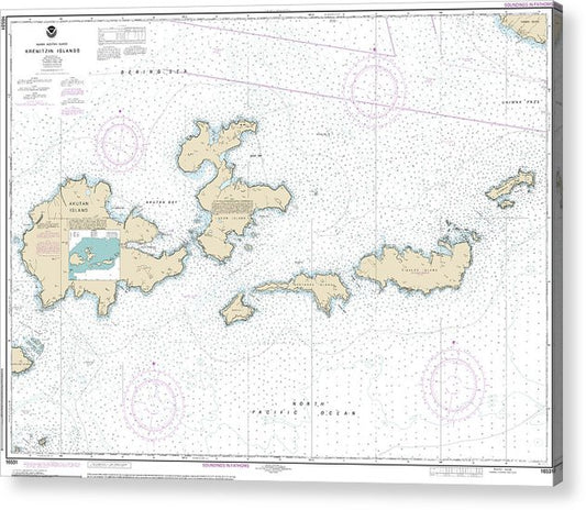 Nautical Chart-16531 Krenitzan Islands  Acrylic Print