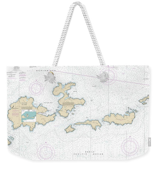 Nautical Chart-16531 Krenitzan Islands - Weekender Tote Bag