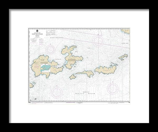 A beuatiful Framed Print of the Nautical Chart-16531 Krenitzan Islands by SeaKoast