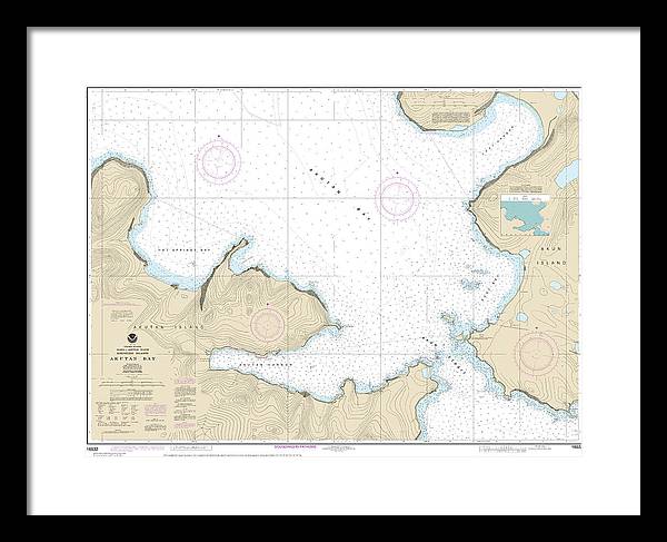 Nautical Chart-16532 Akutan Bay, Krenitzin Islands - Framed Print