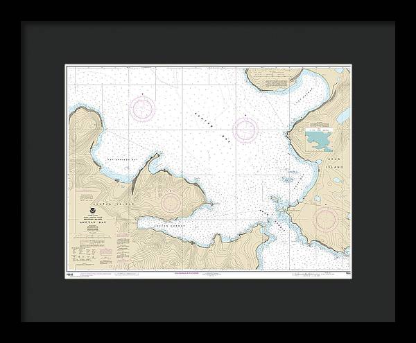 Nautical Chart-16532 Akutan Bay, Krenitzin Islands - Framed Print