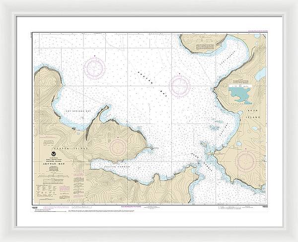 Nautical Chart-16532 Akutan Bay, Krenitzin Islands - Framed Print