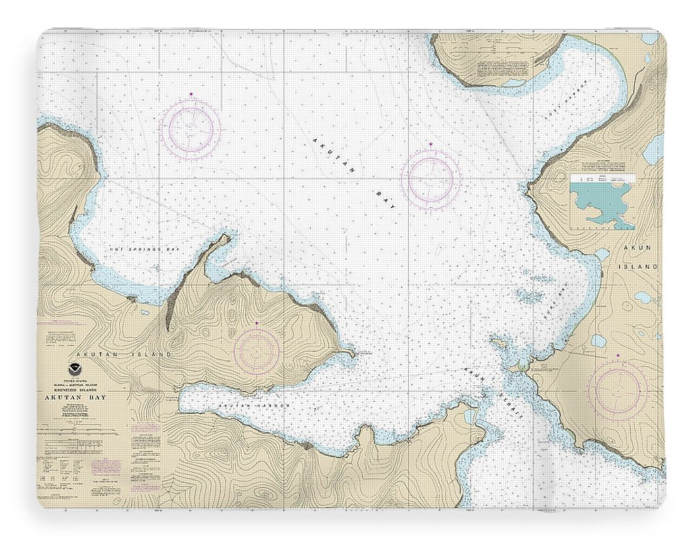 Nautical Chart-16532 Akutan Bay, Krenitzin Islands - Blanket