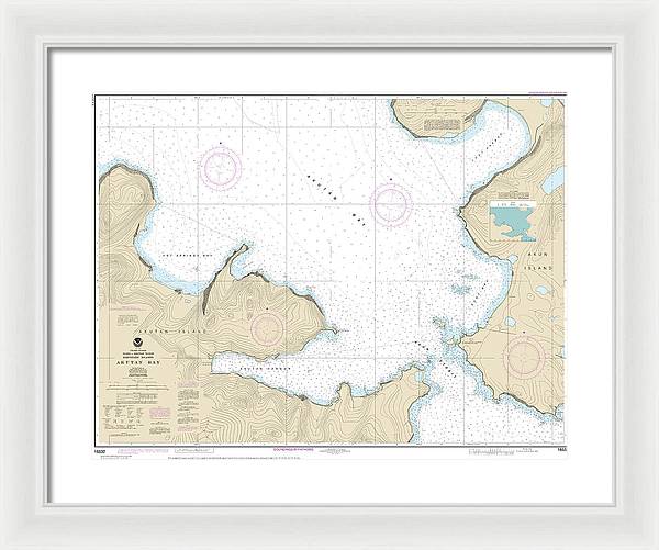 Nautical Chart-16532 Akutan Bay, Krenitzin Islands - Framed Print