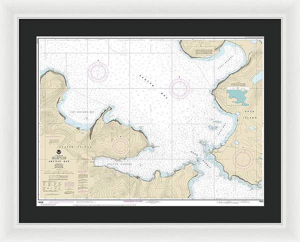 Nautical Chart-16532 Akutan Bay, Krenitzin Islands - Framed Print