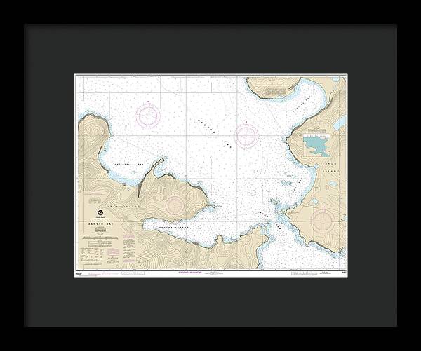 Nautical Chart-16532 Akutan Bay, Krenitzin Islands - Framed Print