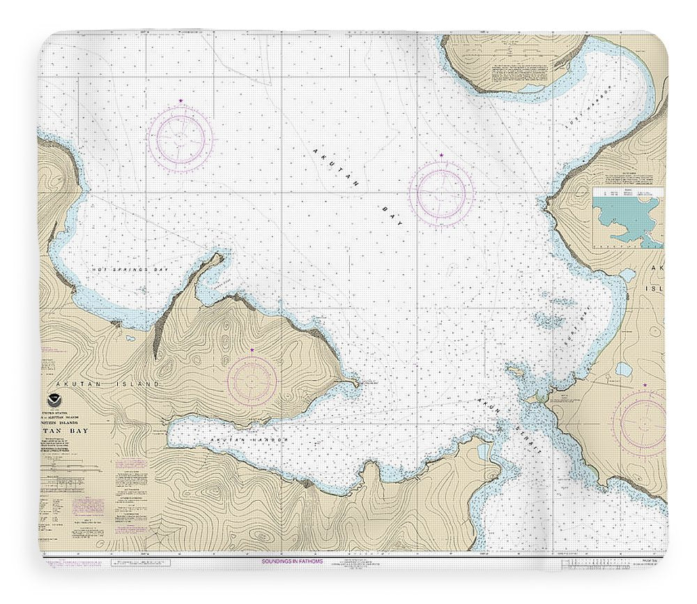 Nautical Chart-16532 Akutan Bay, Krenitzin Islands - Blanket