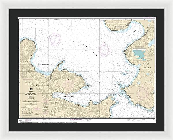 Nautical Chart-16532 Akutan Bay, Krenitzin Islands - Framed Print